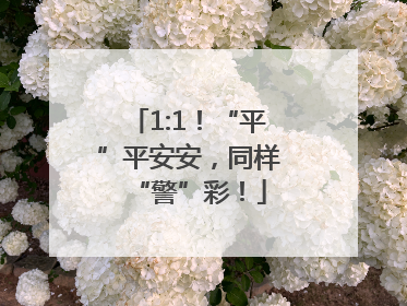 1:1！“平”平安安，同样“警”彩！